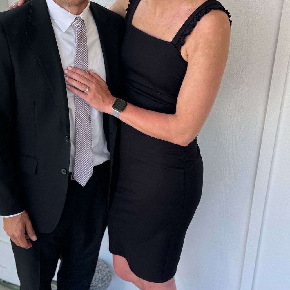 Lulu's Black Midi Dress